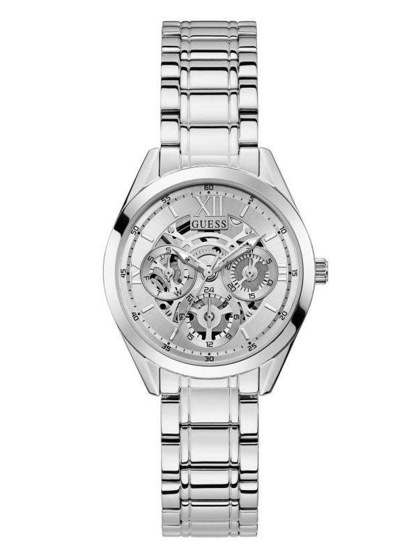 Guess Silver-Tone Multifunction Klocka Dam Olika Färger | 620478-FPR