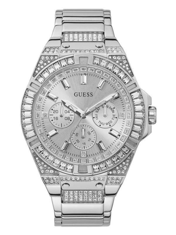 Guess Silver-Tone Multifunction Klocka Herr Olika Färger | 706285-OGM