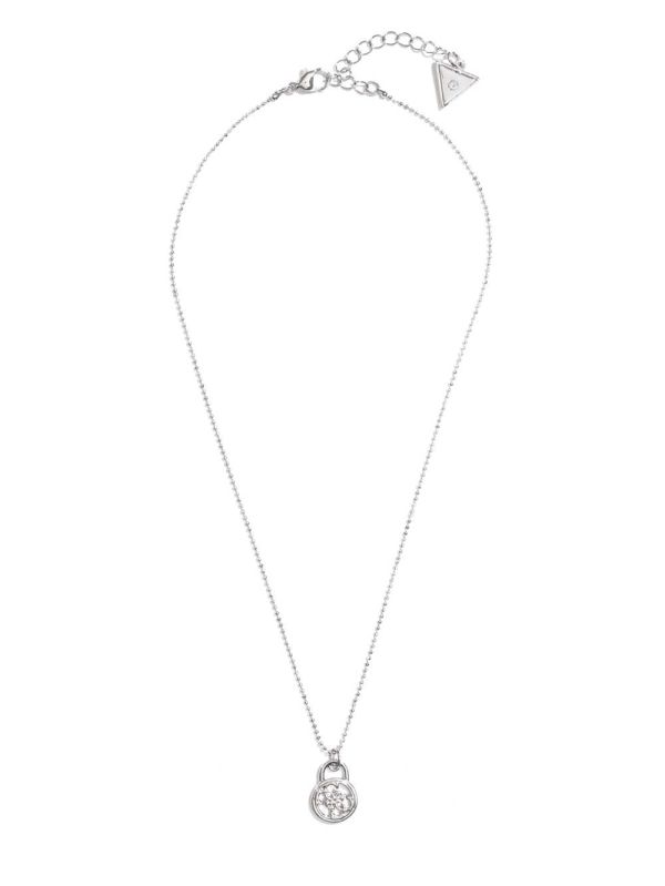 Guess Silver-Tone Quattro G Halsband Dam Silver | 291408-FZS