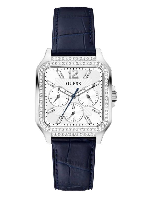 Guess Silver-Tone Square Multifunction Klocka Dam Olika Färger | 704813-WMD