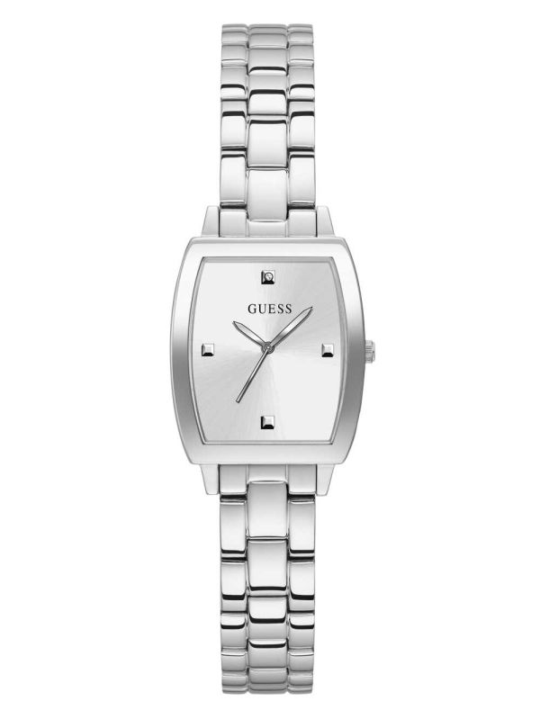 Guess Silver-Tone and Diamond Analog Klocka Dam Olika Färger | 345928-YOL