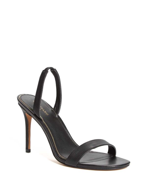 Guess Single Rem Slingback Back Heel Sandaler Klack Dam Svarta | 084529-PFZ