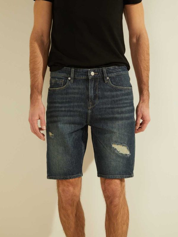Guess Slim Denim Shorts Herr Tvätt | 120789-QIC