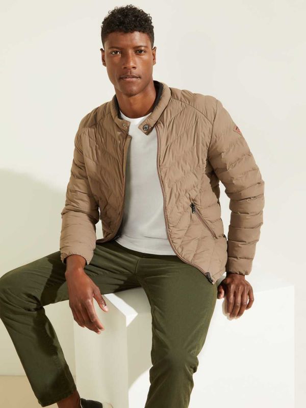 Guess Slim Fit Puffer Jacka Herr Bruna | 560814-BYW