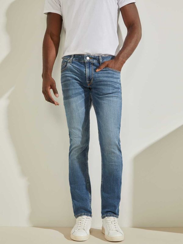 Guess Slim Tapered Jeans Herr Blå | 026148-ZAQ