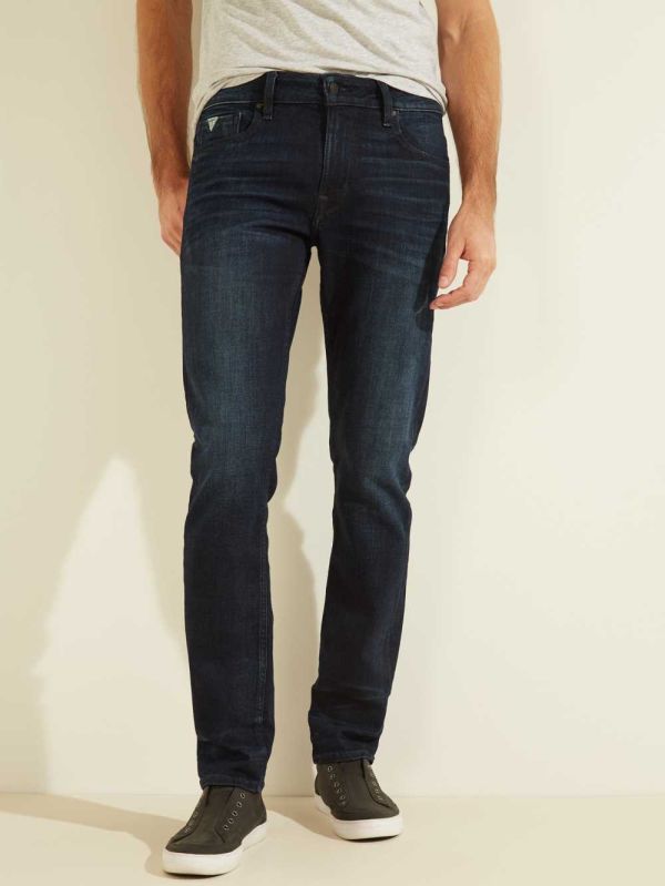 Guess Slim Tapered Jeans Herr Tvätt Indigo | 529371-FBA