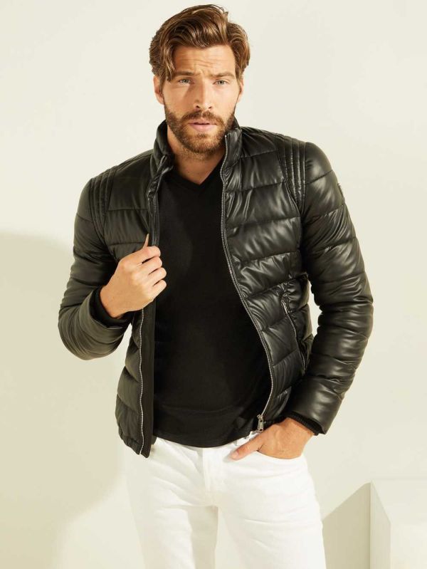 Guess Smart Stretch Puffer Jacka Herr Mörkbruna | 423069-UXR