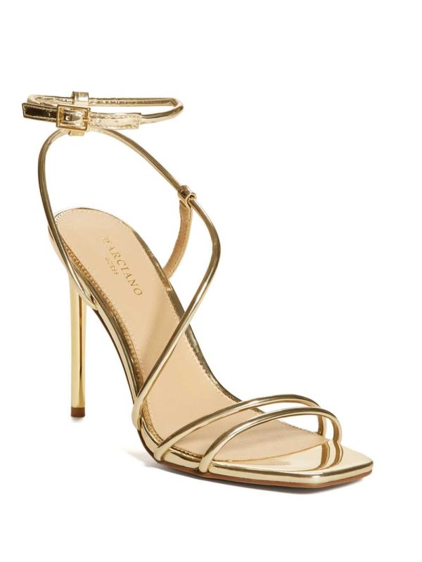 Guess Snörade Cord Klackar Sandaler Klack Dam Guld | 802167-DRY