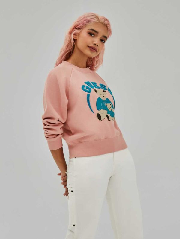 Guess Spence Sweatshirt Dam Rosa | 395462-HGV