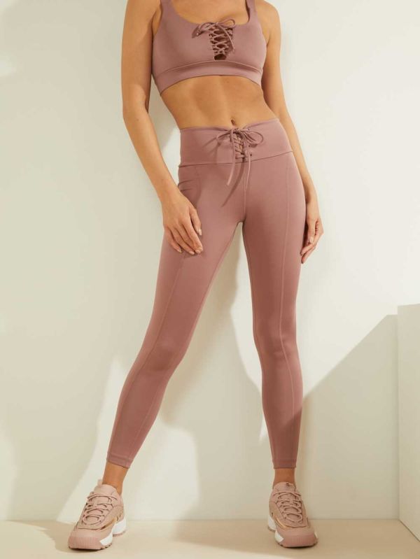 Guess Spets-Up Leggings Dam Rosa | 607354-LFH