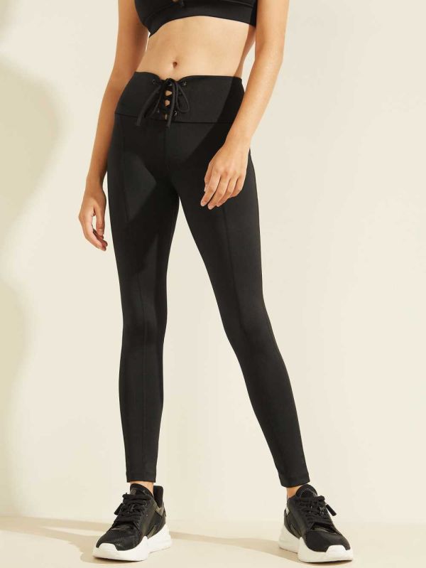 Guess Spets-Up Leggings Dam Svarta | 710865-PFV