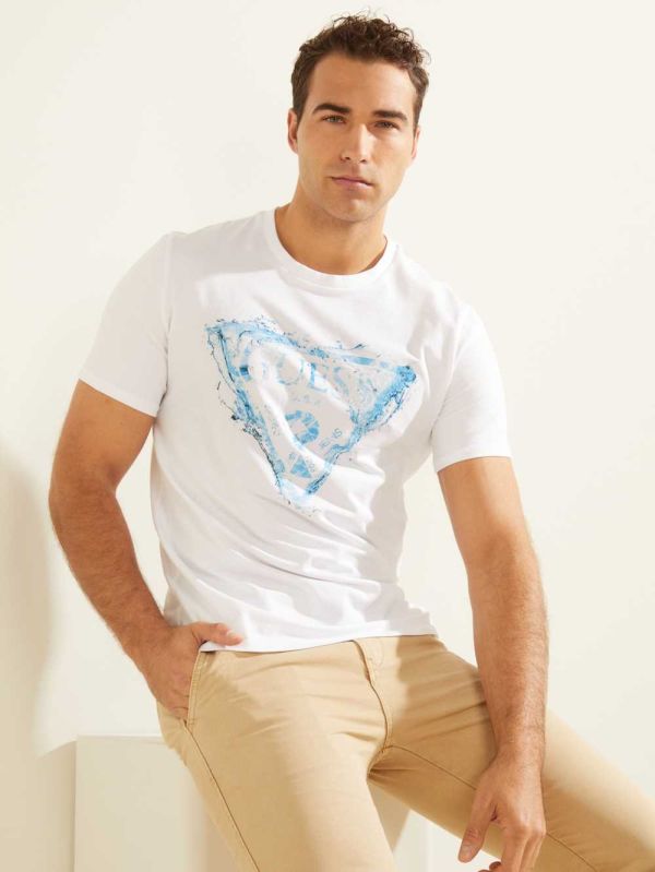 Guess Splash T-shirt Herr Vita | 641573-ZHQ