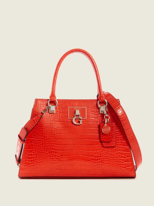 Guess Stephi Girlfriend Satchel Väska Dam Bruna | 157840-GLU