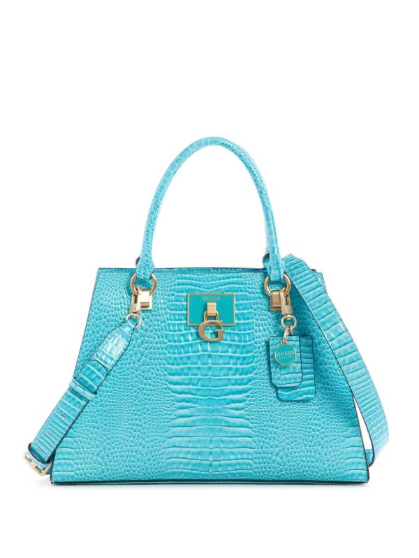 Guess Stephi Girlfriend Satchel Väska Dam Ljusturkos | 835270-YOS