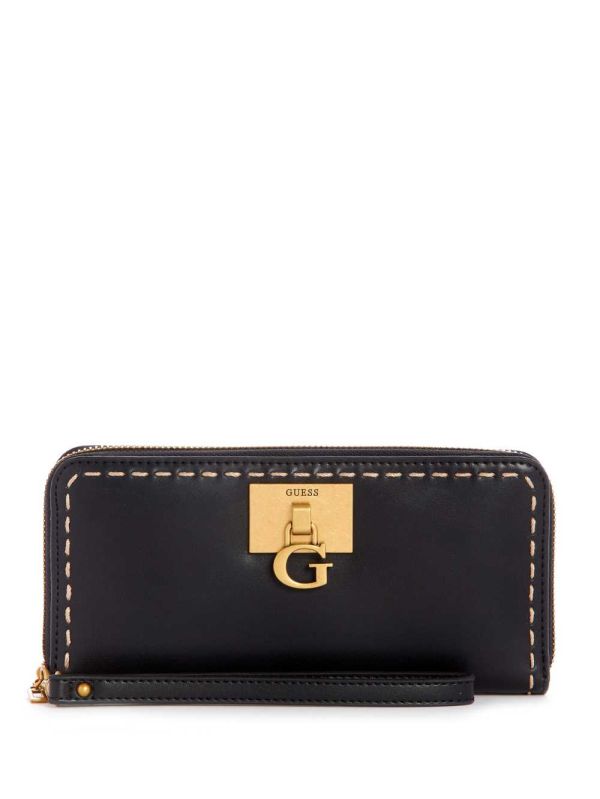 Guess Stephi Large Zip-Around Plånbok Dam Svarta | 809165-JBY