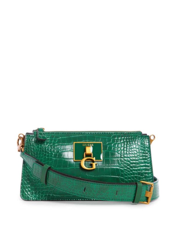 Guess Stephi Mini Crossbody Väska Dam Gröna | 690378-URS