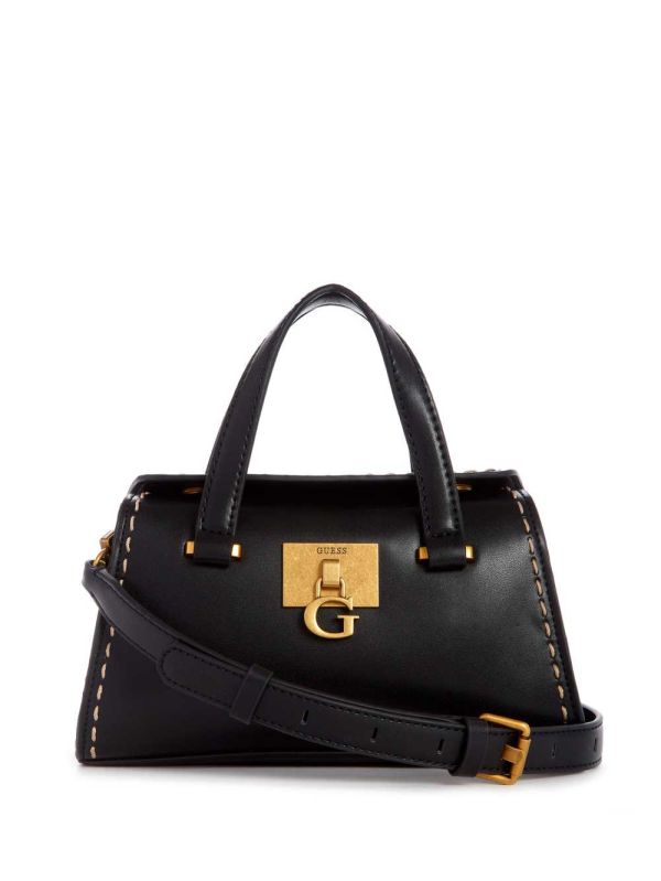 Guess Stephi Mini Satchel Väska Dam Svarta | 518347-PQA