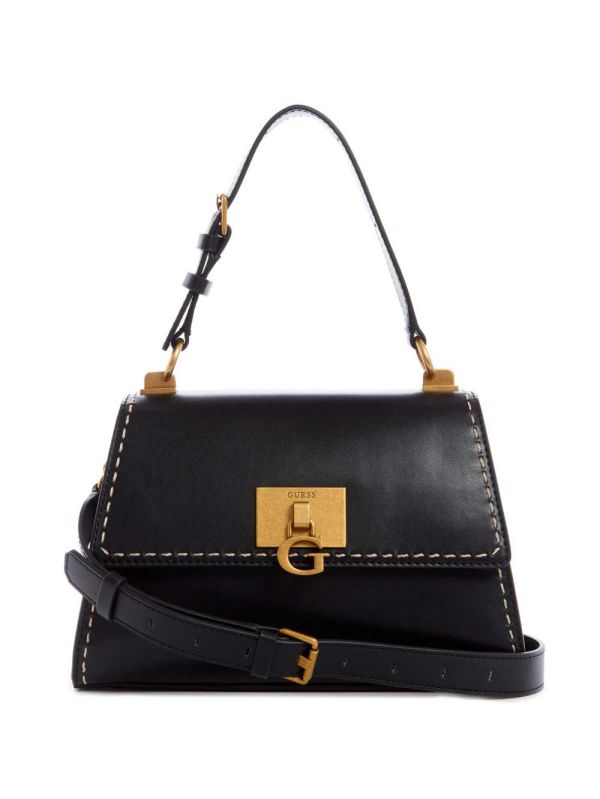 Guess Stephi Top-Handle Bag Axelväska Dam Svarta | 271809-TEV