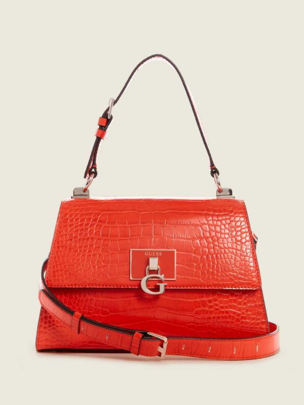 Guess Stephi Top-Handle Flap Crossbody Väska Dam Bruna | 751830-BRU