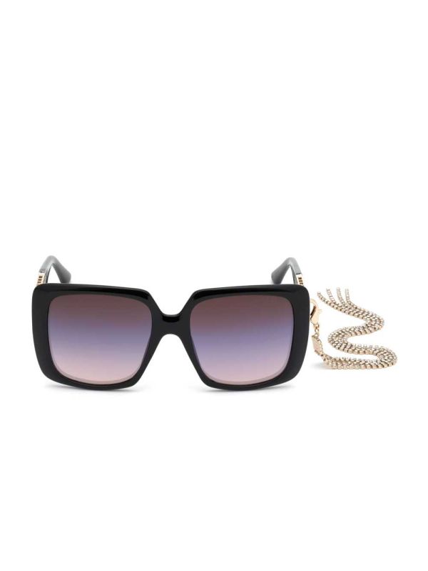 Guess Tassel Square Solglasögon Dam Svarta | 756304-KZG