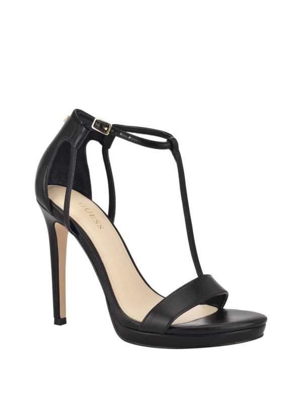 Guess Tecru T-Rem Stilettos Sandaler Klack Dam Svarta | 982013-BTE