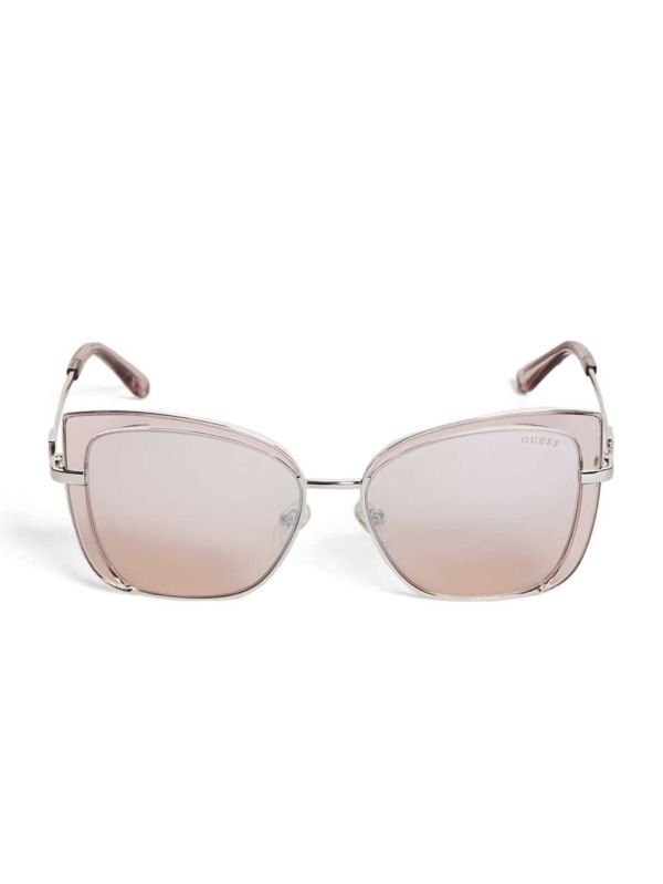 Guess Tinted Cat-Eye Solglasögon Dam Rosa Vinröda | 793410-OQS