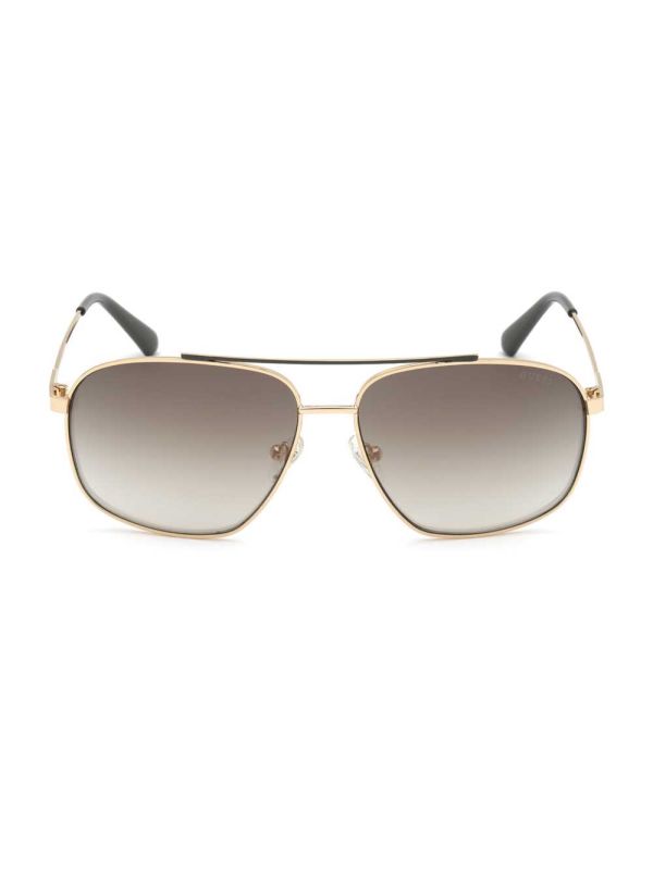 Guess Trevor Navigator Solglasögon Herr Guld Svarta | 394076-QNL