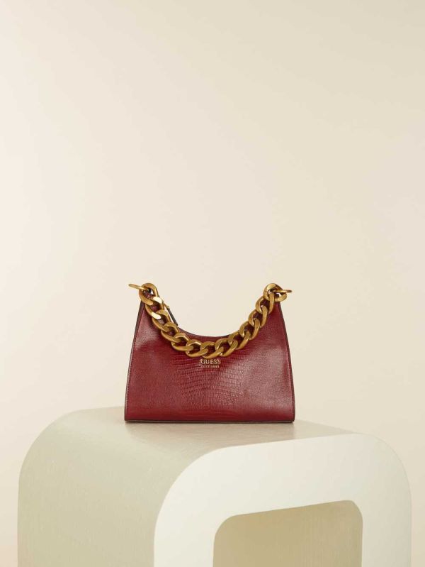 Guess Tullia Hobo Bag Crossbody Väska Dam Röda | 518690-QTD