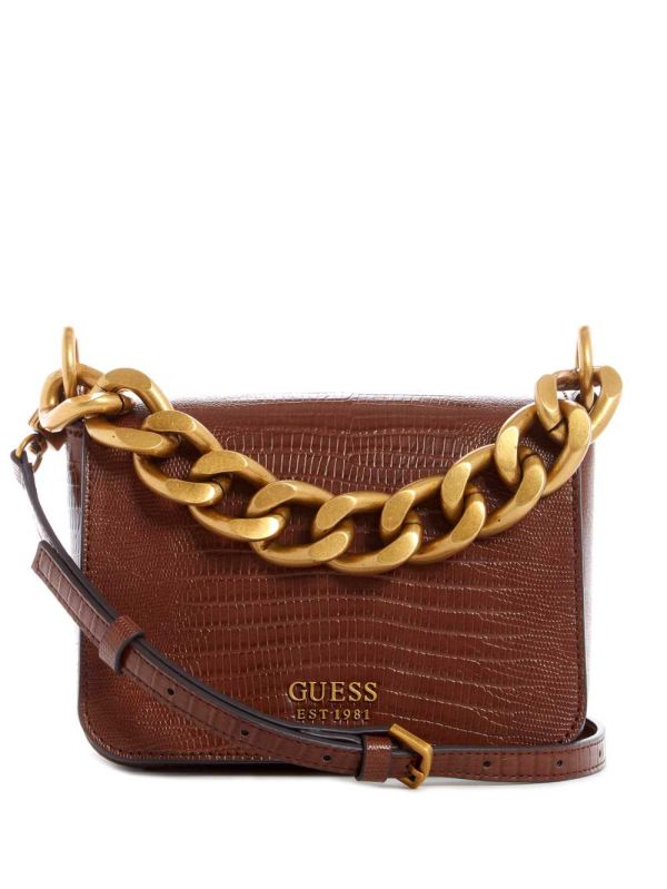 Guess Tullia Mini Crossbody Väska Dam Svarta Bruna | 705318-TVR