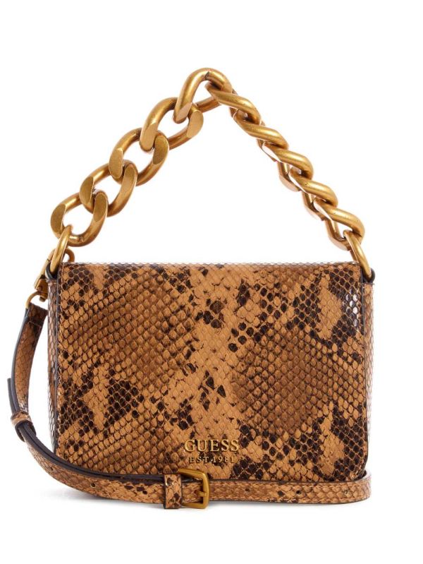 Guess Tullia Python Mini Crossbody Väska Dam Bruna | 019637-KDP