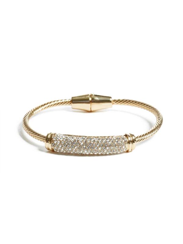 Guess Twisted Magnetic Armband Dam Guld | 195436-JYG