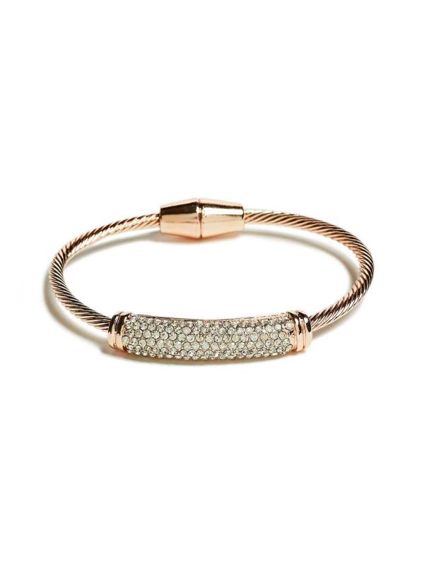 Guess Twisted Magnetic Armband Dam Rosa Guld | 142809-KGJ