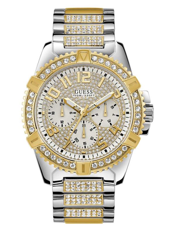 Guess Two-Tone Multifunction Klocka Herr Platina | 375209-DKB