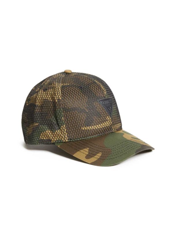 Guess Tyler Mesh Triangle Baseball Hatt Herr Camo | 318452-FNZ