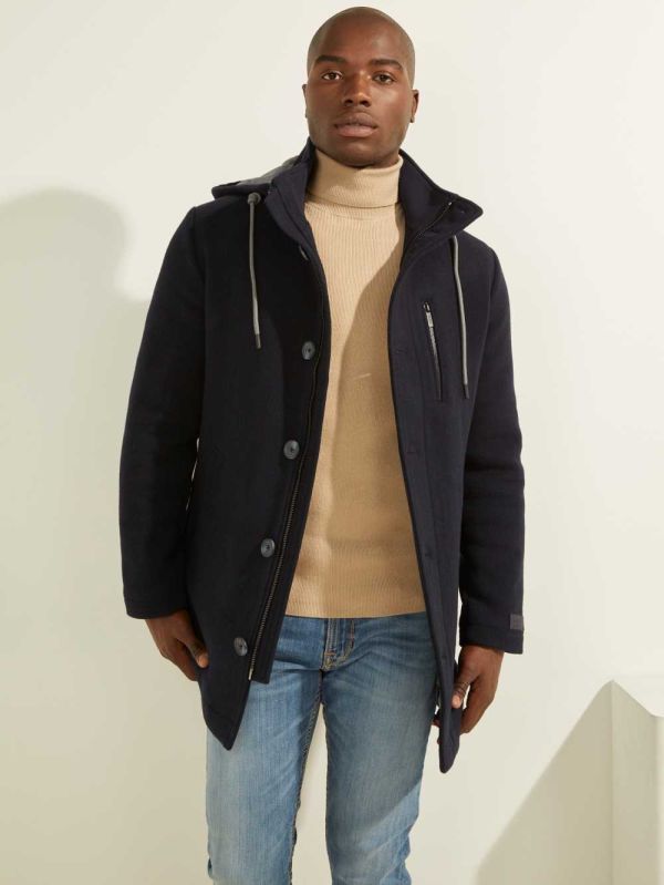 Guess Urban Wool-Blend Rockar Herr Mörkblå | 308259-IBT