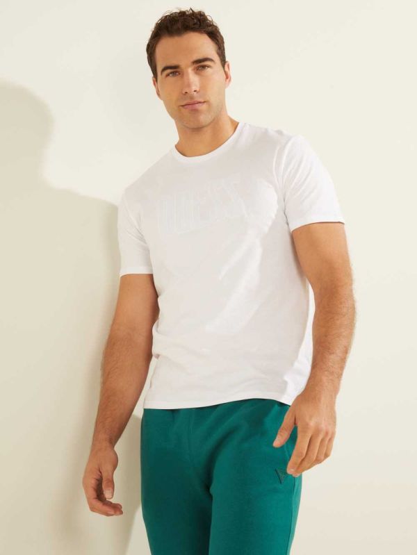 Guess Velvet Applique T-shirt Herr Vita | 813506-SYM