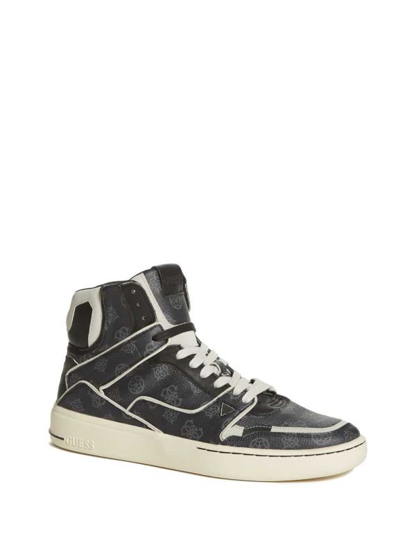 Guess Verona High-Top Basketball Sneakers Herr Svarta Olika Färger | 016872-ODA