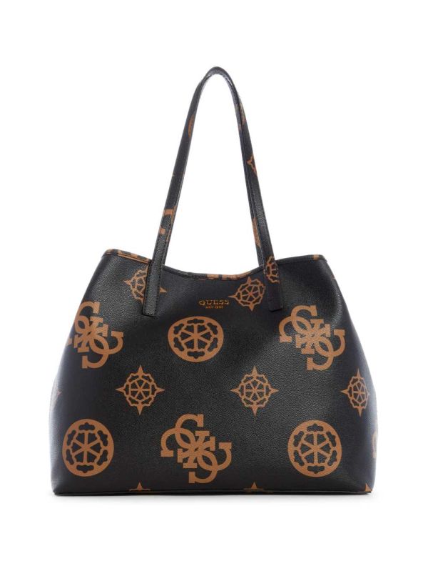 Guess Vikky Logo Large Toteväska Dam Svarta Blommiga | 987435-XON