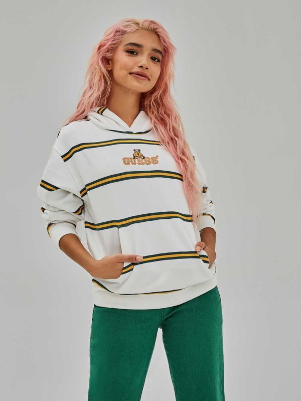 Guess Yarndye Hoodie Dam Vita Olika Färger | 290871-NDA