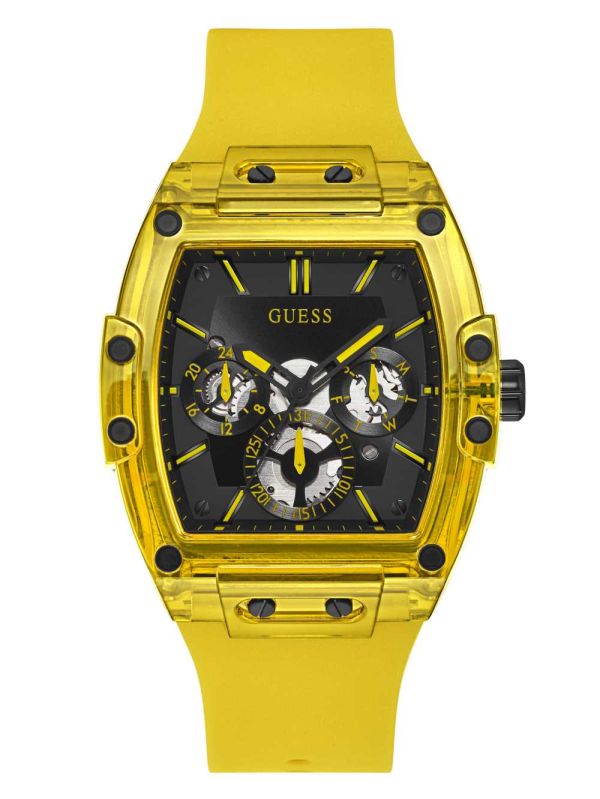 Guess Yellow Plastic and Silicone Multifunction Klocka Herr Olika Färger | 906451-KSL