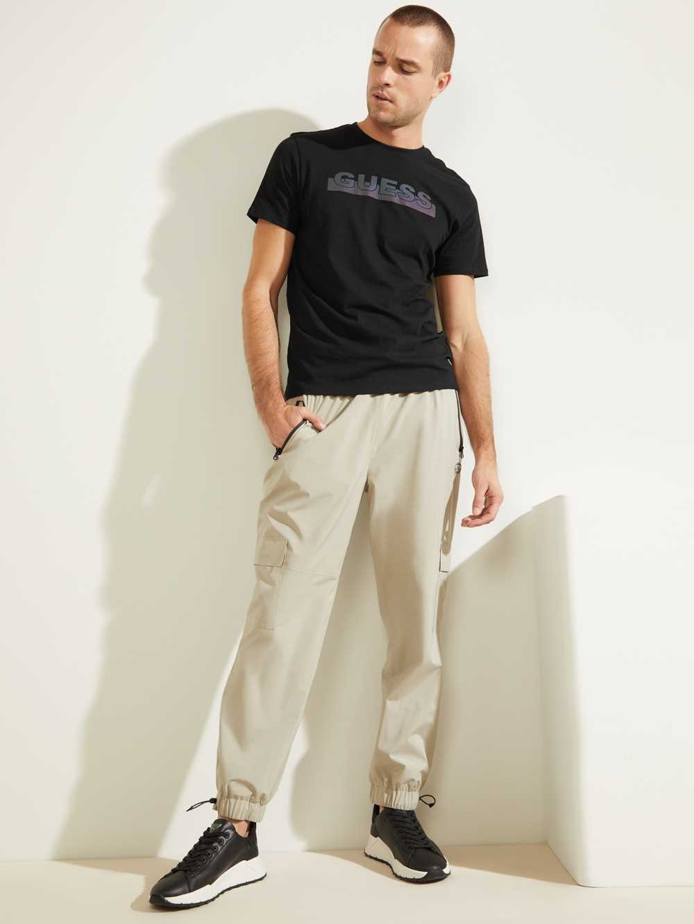 Guess Apex T-shirt Herr Svarta | 216893-CST