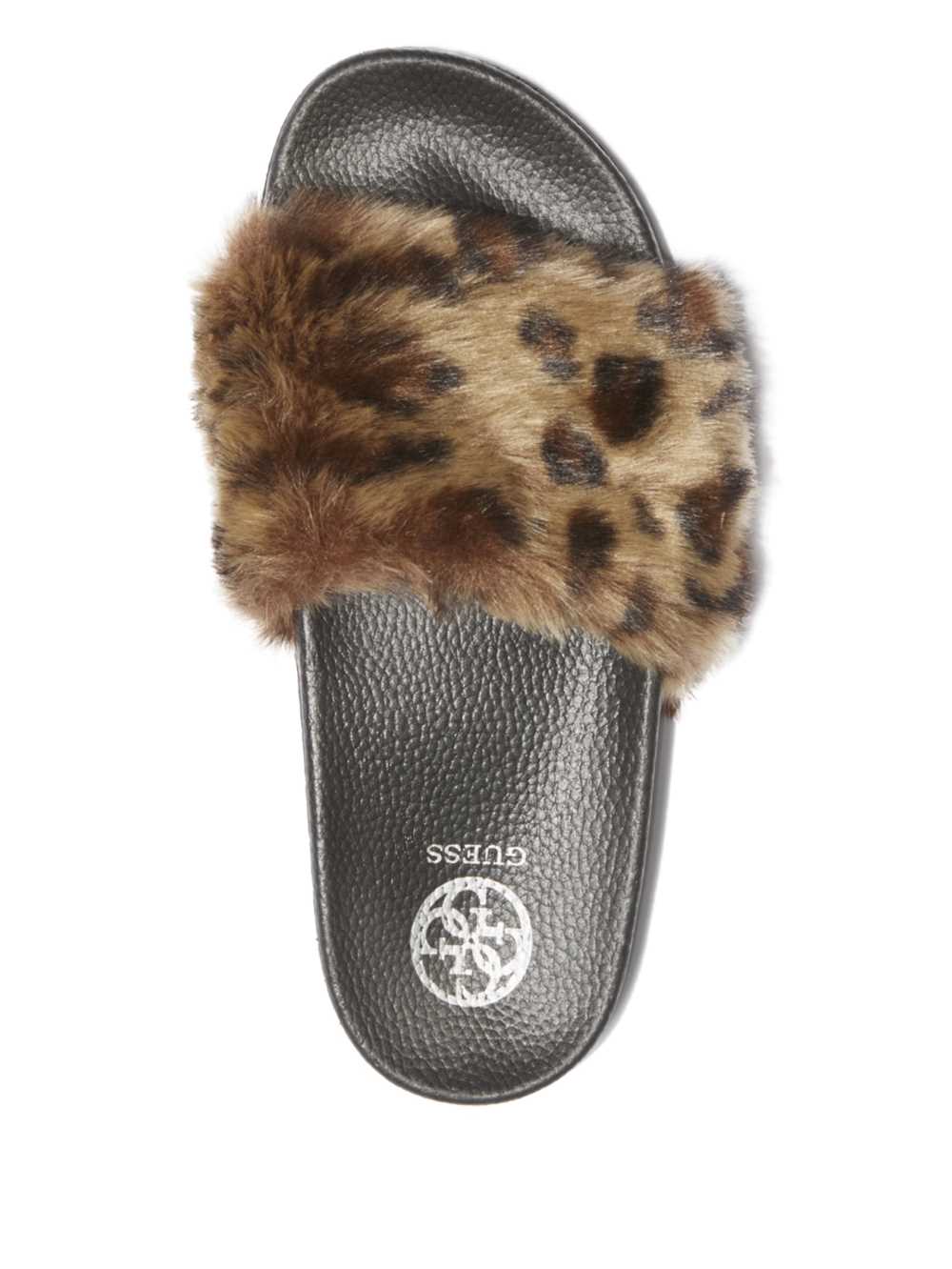 Guess Buffie Leopard Faux-Fur Badtofflor Badtofflor Dam Bruna | 694287-ZCX