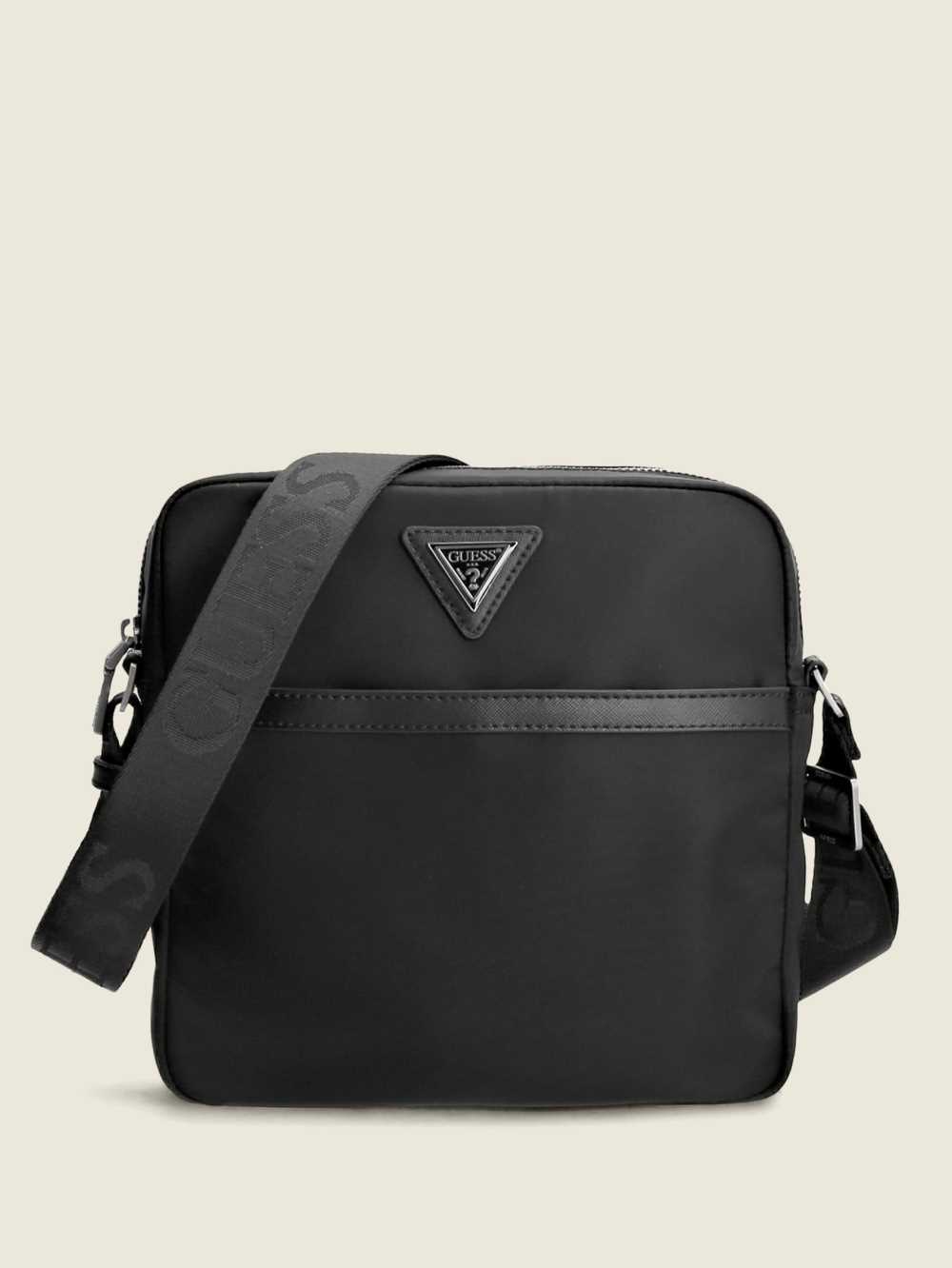 Guess Certosa Platta Crossbody Väska Herr Svarta | 459231-XST