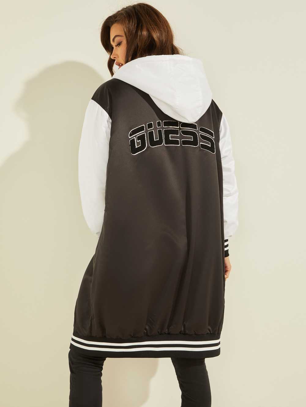 Guess Charlotte Longline Parkajackor Dam Svarta | 529803-ZWK