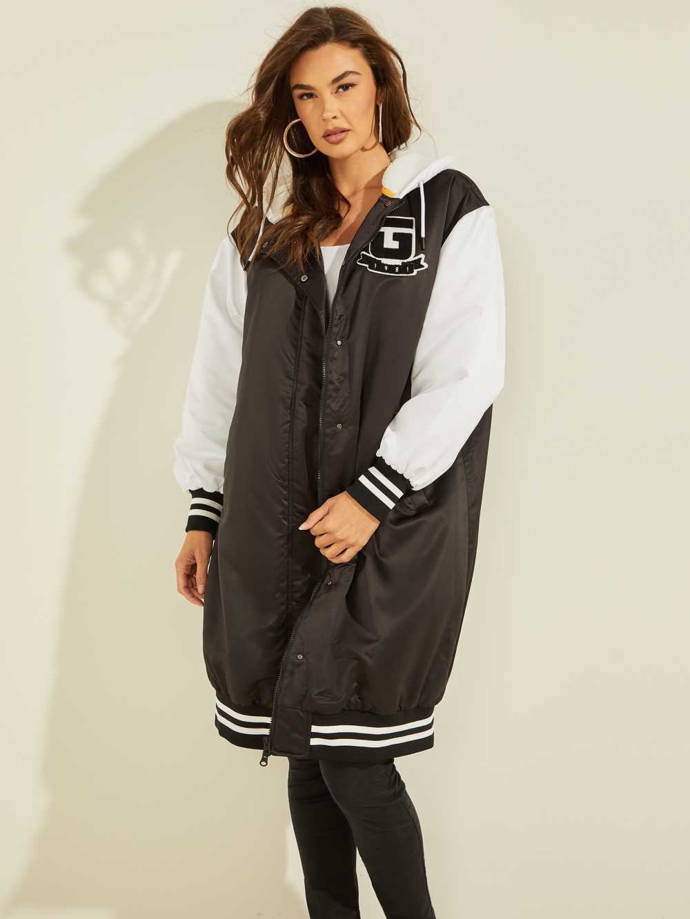 Guess Charlotte Longline Parkajackor Dam Svarta | 529803-ZWK