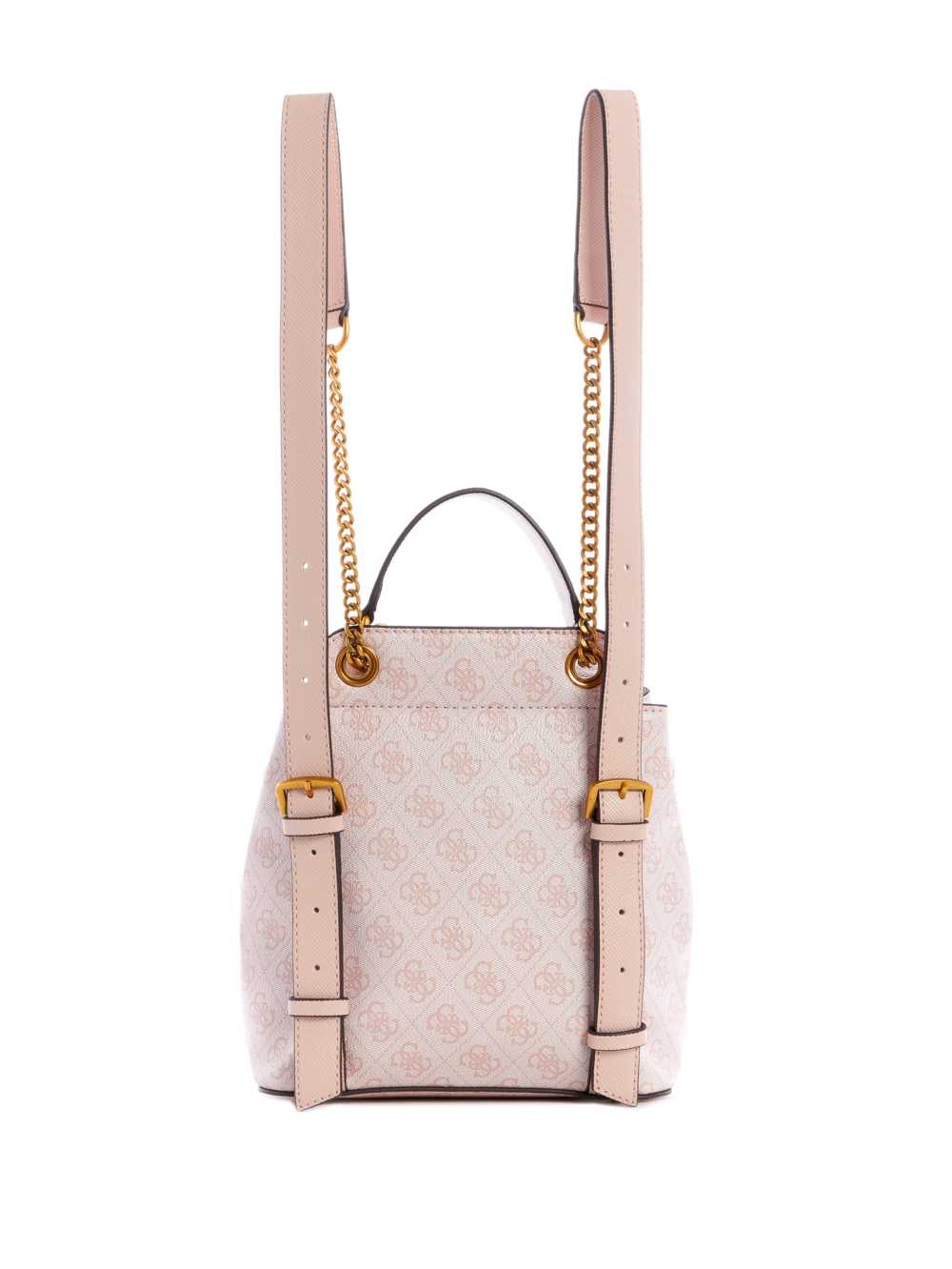 Guess Cordelia Logo Flap Ryggsäck Dam Rosa Vita | 198065-CLN