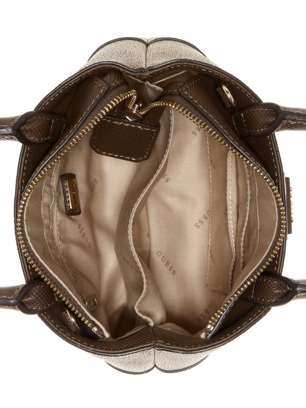 Guess Cordelia Logo Mini Satchel Väska Dam Bruna | 376049-PRL