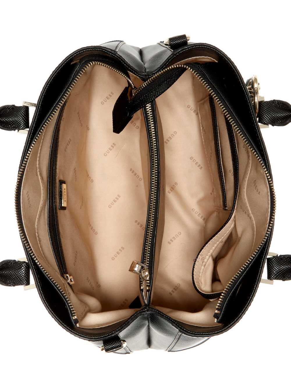 Guess Cordelia Luxury Satchel Väska Dam Svarta | 907423-UMN