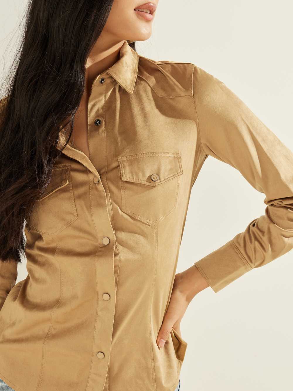 Guess Daisy Skjorta Dam Blå Orange | 143596-KQI
