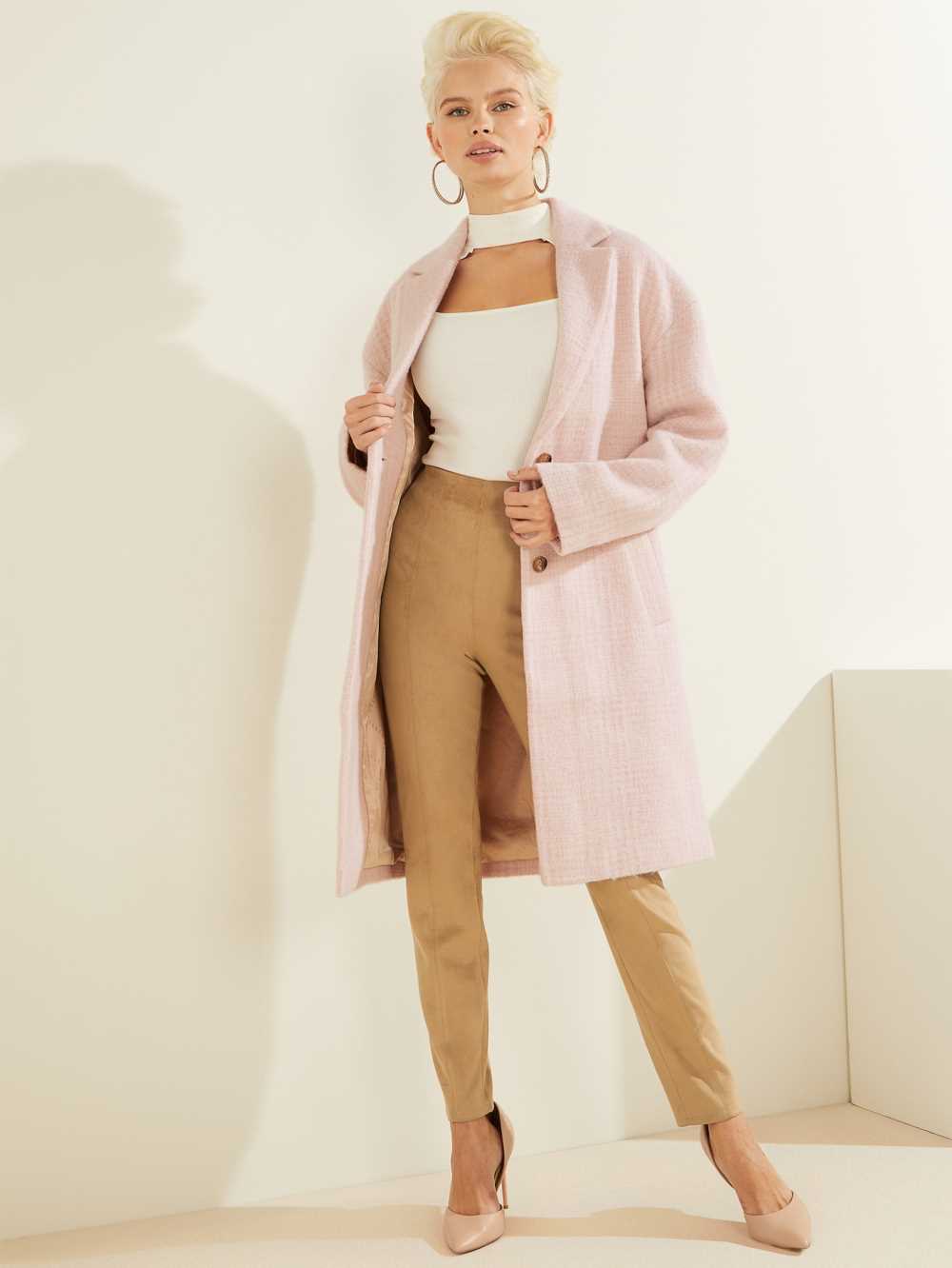 Guess Destiny Wool-Blend Rockar Dam Rosa | 150986-XKD